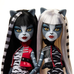 Monster High Boo-Riginal Creeproduction Meowlody And Purrsephone Dolls With Diary And Doll Stands