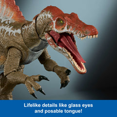 Jurassic World Hammond Collection Jurassic Park 3 Spinosaurus Action Figure, XL Dinosaur Toy