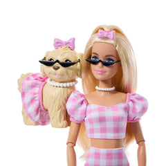 Barbie Fashion & Beauty Muñeca Looks Iguales Malibú y Perrito