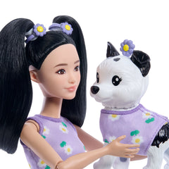 Barbie Fashion & Beauty Muñeca Looks Iguales Renee y Perrito