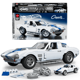 Mattel Brick Shop Hot Wheels Corvette Grand Sport, Kit de Construction de Jouets 918 Pièces, de Collection