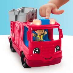 Fisher-Price Little People Camion de Pompiers, Musical, Multilingue