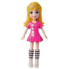 Polly Pocket Coffret Poupée et 18 Accessoires, Chiot et Thème Floral