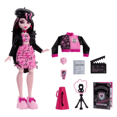 Monster High Fearbook Draculaura Fashion Doll With Jacket, Yearbook, And Movie Club Accessories