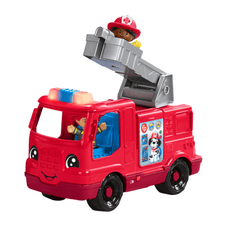 Fisher-Price Little People Camion de Pompiers, Musical, Multilingue