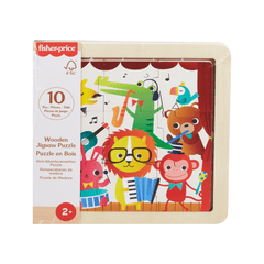 Fisher-Price Wooden Jigsaw Puzzle Music Theme For Toddlers & Preschool Kids, 9 Wood Pieces