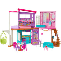 Barbie® Coffret de Jeu Maison de Vacances 30+ Éléments, 3+ Ans