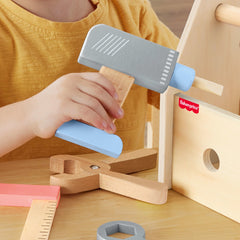 Fisher-Price Coffret Boîte à Outils en Bois, 9Éléments en Bois