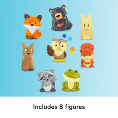Fisher-Price Little People Forest Friends Carry Case Toddler Playset With Figures, 9 Pieces