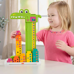 Fisher-Price L’Alligator des Additions. 10 Blocs à Empiler