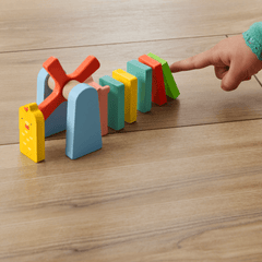 Fisher-Price Coffret de Jeu Dominos en Bois, 72Éléments en Bois
