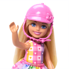 Barbie Chelsea Coffret Poupée et Poney, Casque, Genoux Pliables