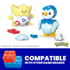 MEGA Pokémon Poké Ball 2-Pack Building Toy Kits With 2 Action Figures (41 Pieces) For Kids