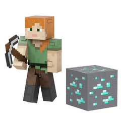 Minecraft Niveau Diamant Figurine Articulée Alex, 13,87Cm