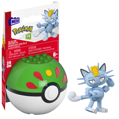 Mega Pokémon Figurine Articulée Miaouss D’Alola, 28Pièces