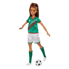 Barbie Soccer Doll, Brunette, #16 Uniform, Soccer Ball, Cleats, Socks, 3 & Up