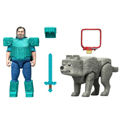 Minecraft – Coffret Figurines – Meilleur Ami Canin, 2 Fig. et 2 Acc.