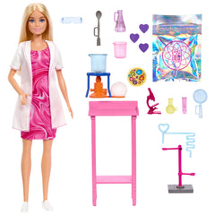 Barbie Poupée Mode et Accessoires Scientifique, Blonde, Table