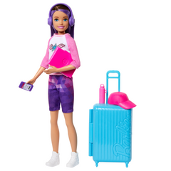 Barbie Skipper Poupée et 10Accessoires Coffret Voyage