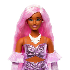 Barbie Style de Luxe Poupée 1, Robe Barbiecore, Cheveux Roses