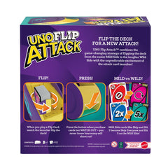 Uno Flip Attack™ Jeu de Cartes Pour enfants, Adultes et Familles