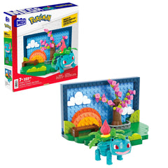 Mega Pokémon Coffret de Construction Pour enfants Avec 1Figurine Scène du Parc (220Pièces)
