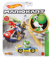 Hot Wheels Mario Kart Vehículo de Juguete Yoshi Mach 8