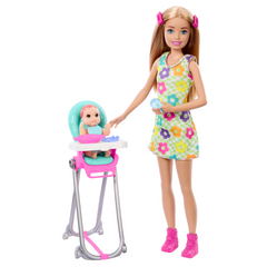 Barbie Skipper Babysitters Inc. Coffret Poupée, Bébé et Access.