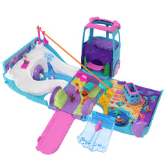 Polly Pocket Coffret de Jeu Aventure Animale Mobile, Camionnettes