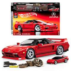 Mattel Brick Shop Hot Wheels Acura Nsx 1990, Kit de Construction de Jouets 876 Pièces, de Collection