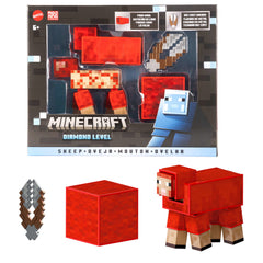 Minecraft Diamond Level Sheep Action Figure & 3 Accessories, 5.5-inch Collector Scale
