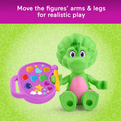 Fisher-Price Barney's World Barney's Friend Vivie & Baby Bop Figure Set For Kids, 3 Toys