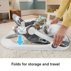 Fisher-Price Sit-Me-Up Floor Seat With Tray, Portable Baby Chair With Toys, Cute Sloth