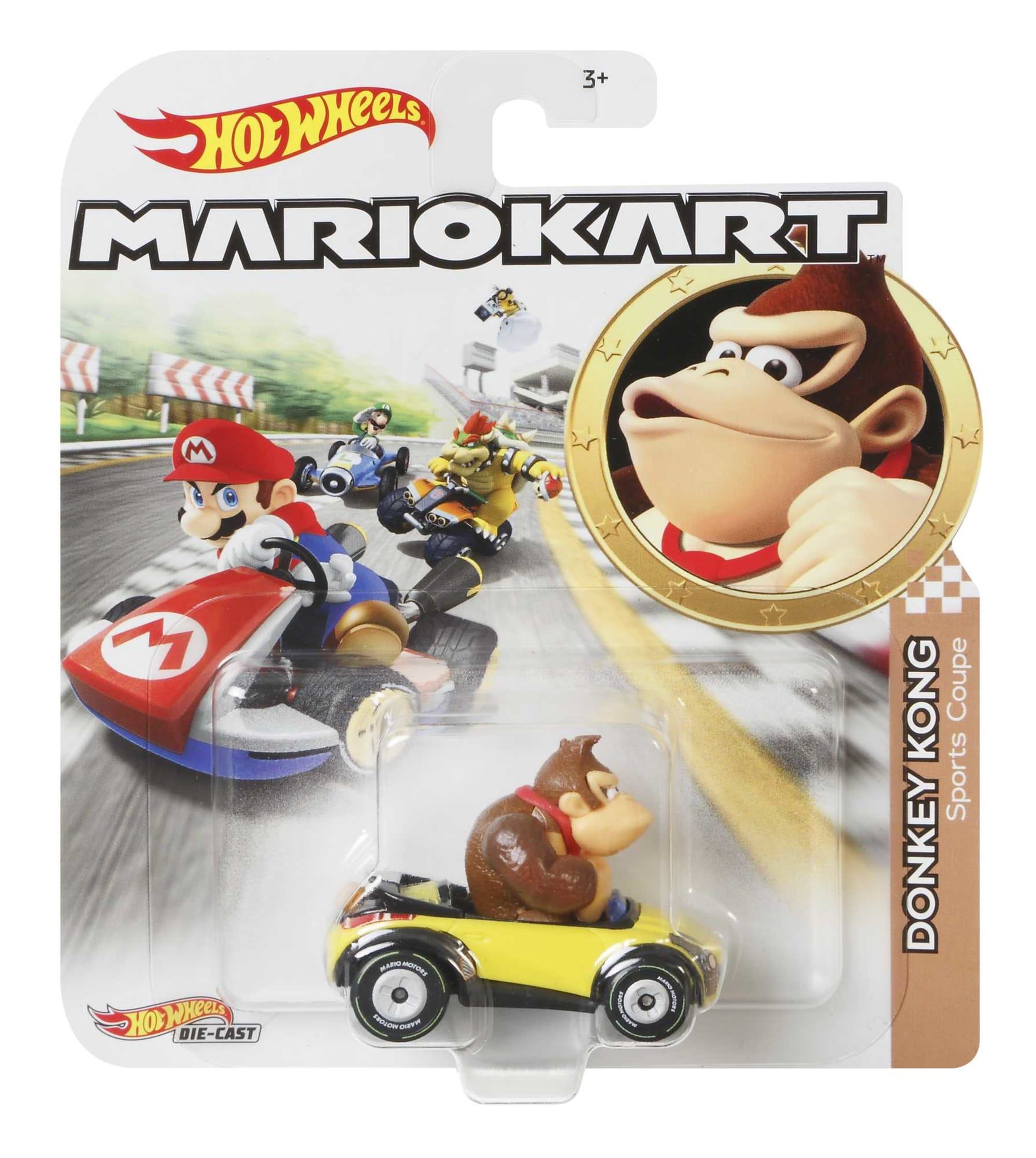 Hot Wheels Mario Kart Vehículo de Juguete Donkey Kong Sports Coupe