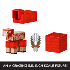 Minecraft Diamond Level Sheep Action Figure & 3 Accessories, 5.5-inch Collector Scale