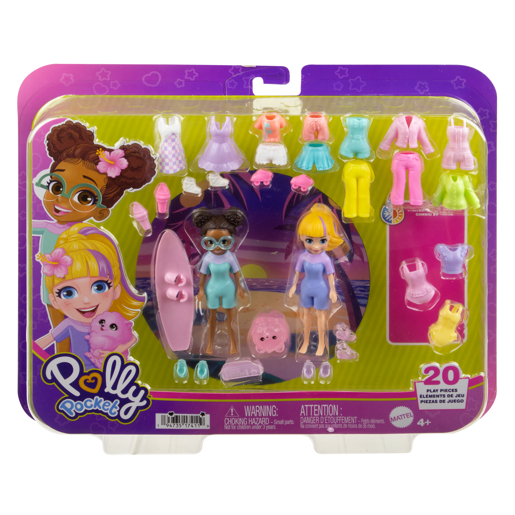 Polly Pocket  Grand Coffret Mode  Poupées et Accessoires de Mode