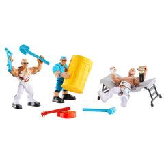 Wwe  Knuckle Crunchers  Coffret de 3Figurines Articulées et Acc.
