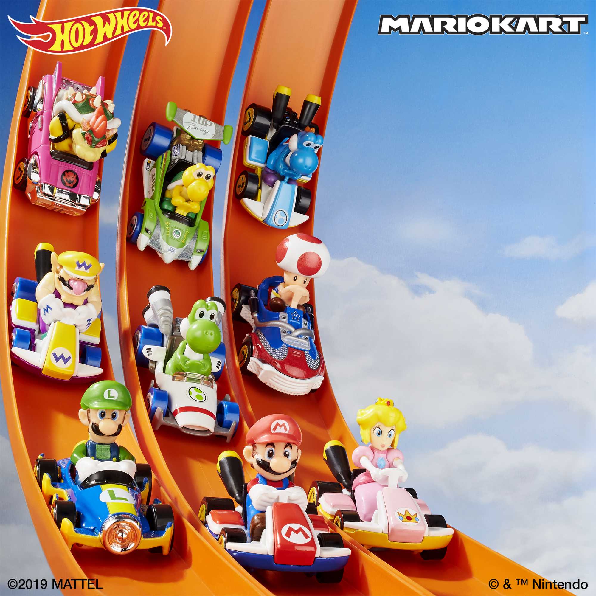 Hot Wheels Mario Kart Vehículo de Juguete Wario Estándar Kart