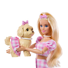 Barbie Fashion & Beauty Muñeca Looks Iguales Malibú y Perrito