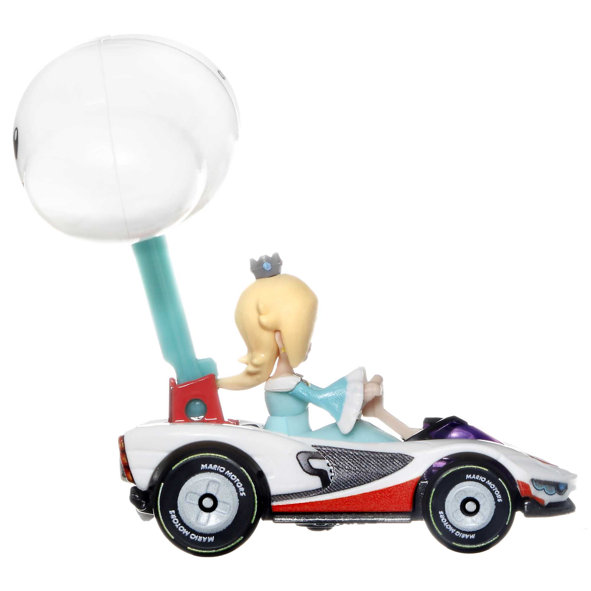 Hot Wheels Mario Kart Veículo de Brinquedo Rosalina P-Wing com Cloud Glider
