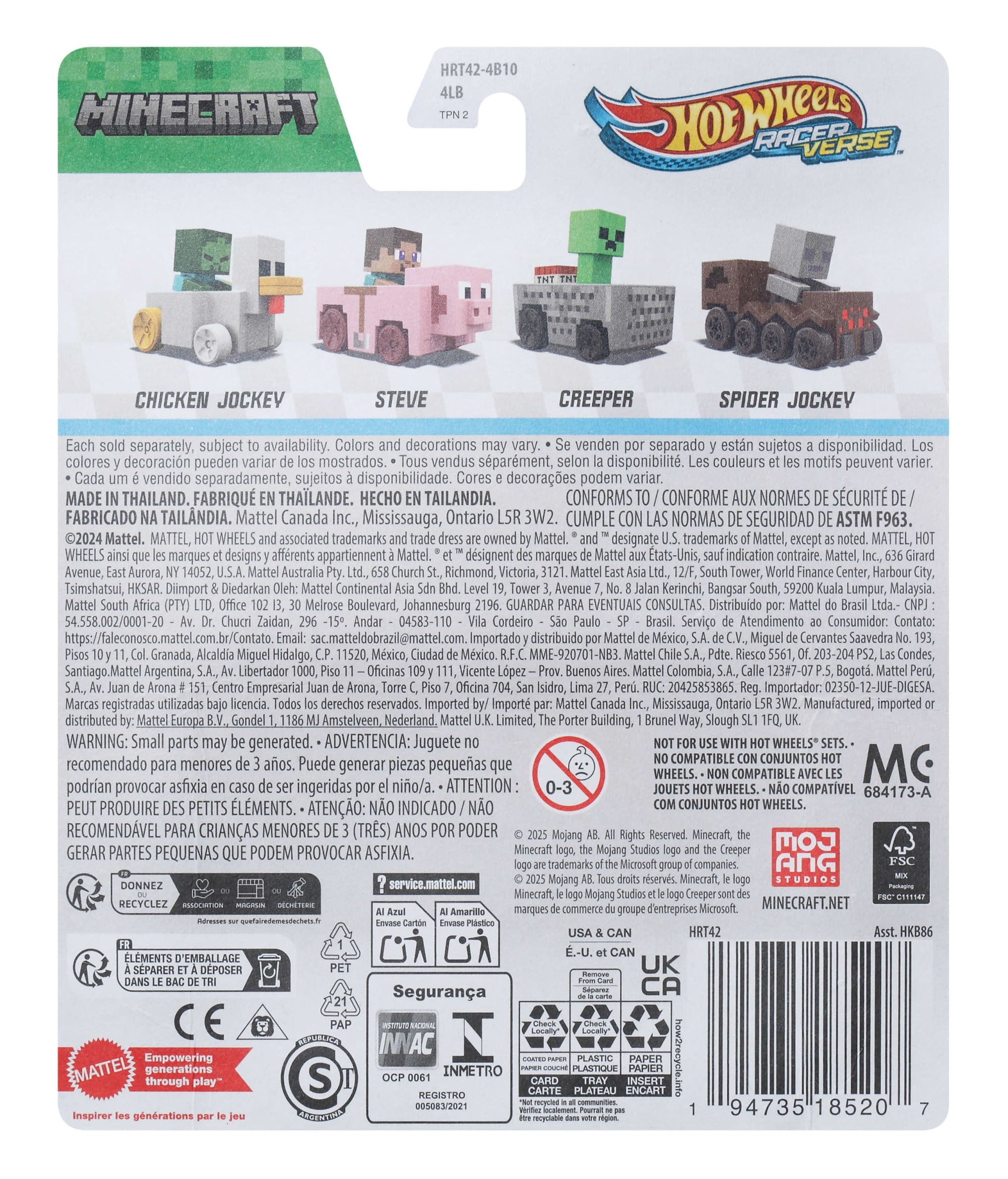Hot Wheels RacerVerse Vehículo de Juguete Zombie Bebé