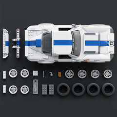 Mattel Brick Shop Hot Wheels Corvette Grand Sport, Kit de Construction de Jouets 918 Pièces, de Collection