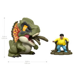 Jurassic World Bite Club Dilophosaurus Collectible Dinosaur Figure & Movie Toy Accessory