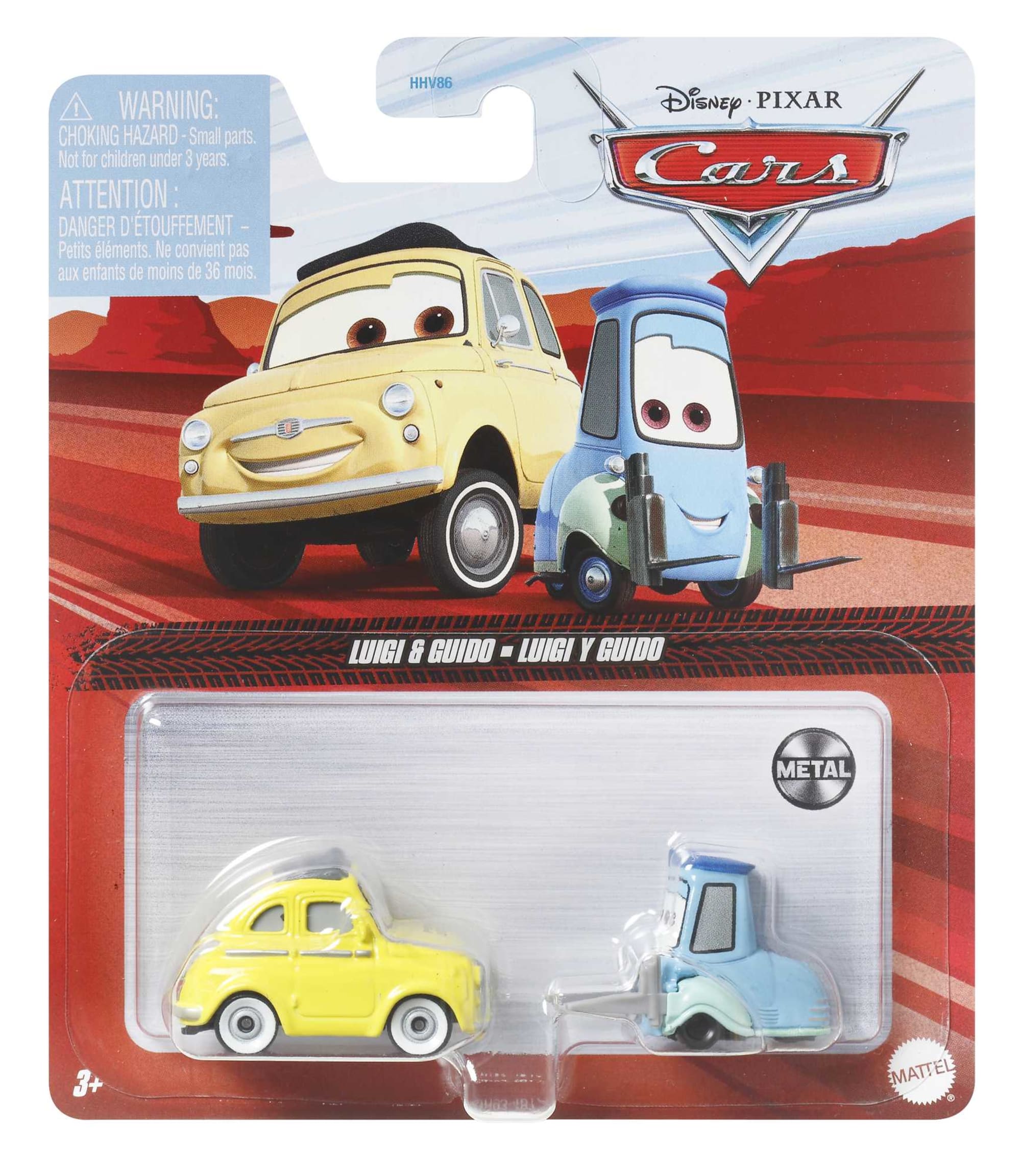 Carros da Disney e Pixar Diecast Veículo de Brinquedo Luigi e Guido