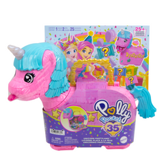 Polly Pocket Coffret Licorne Place à La Fête, 2Micro-Poup., 25Acc.