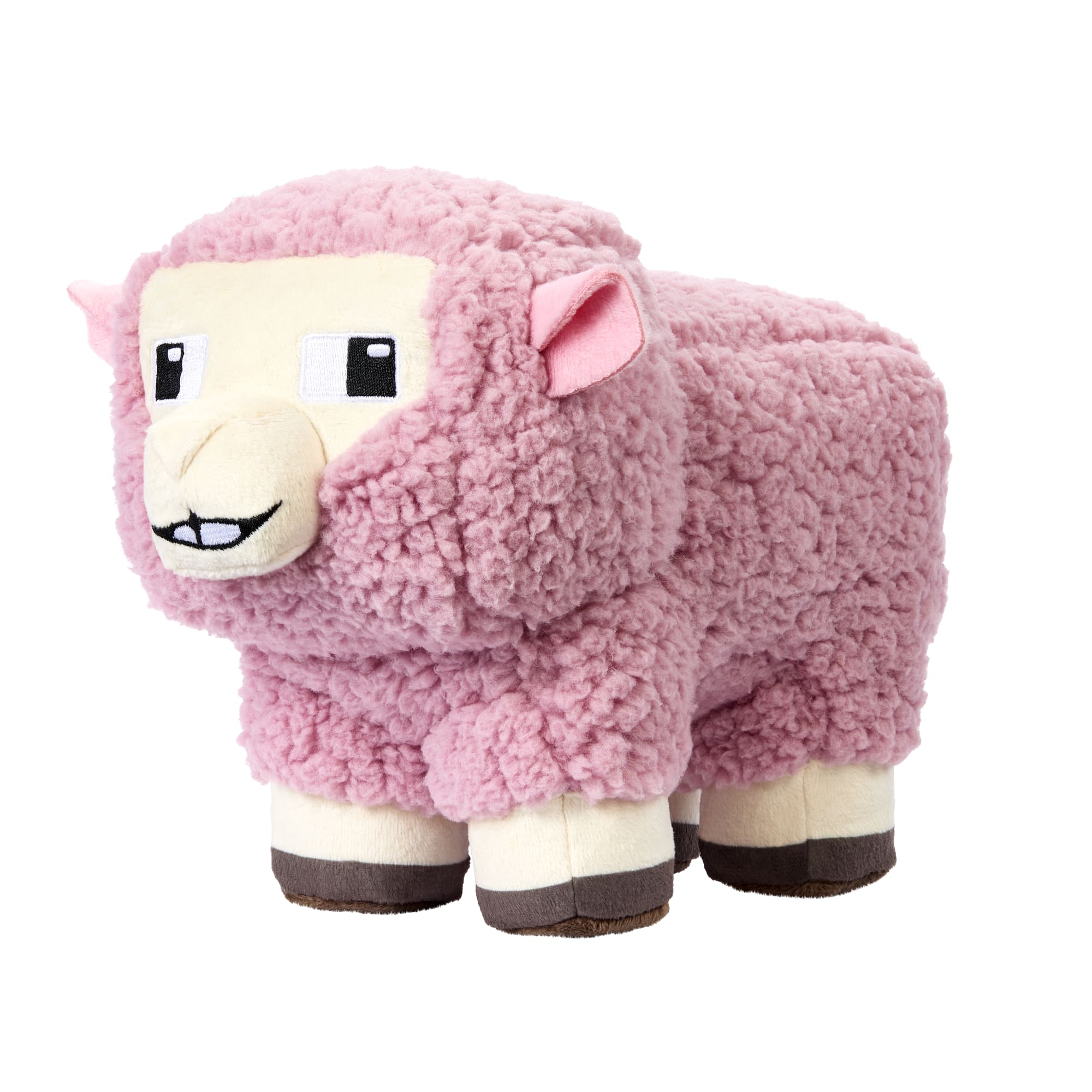 Minecraft Pink Sheep Plush Toy, 8-Inch Collectible Soft Doll Inspired By A Minecraft Movie