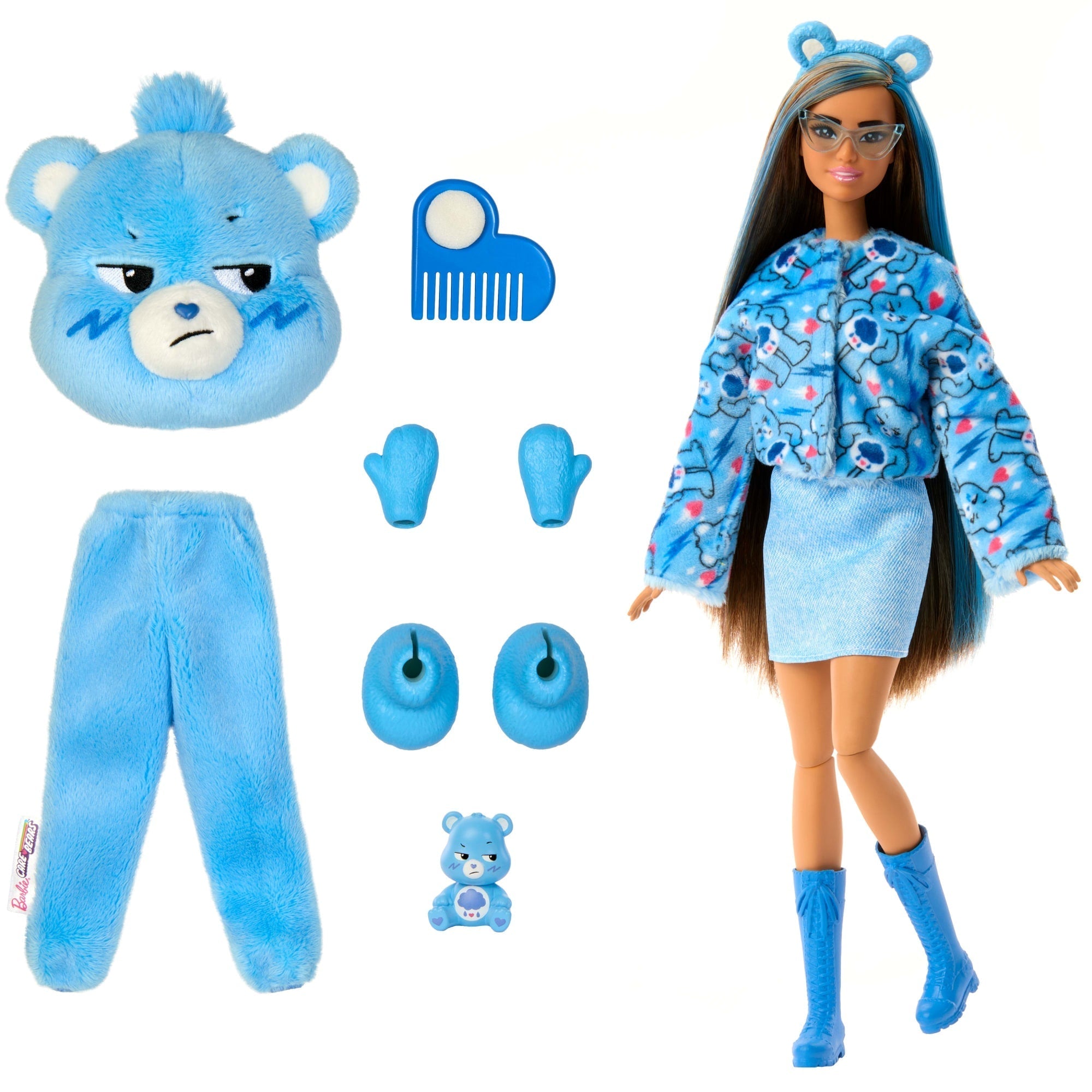 Barbie Cutie Reveal Care Bears Poupée et Acc. Costume Grognours