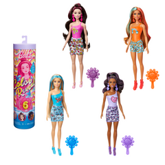 Barbie Color Reveal Série Groovy Poupée et Accessoires, 6 Surprises