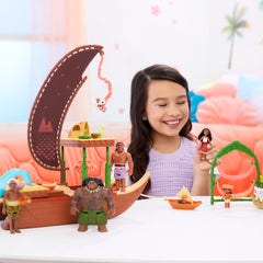 Disney Moana 2 Coffret de Jeu Équipage du Canoë de Moana