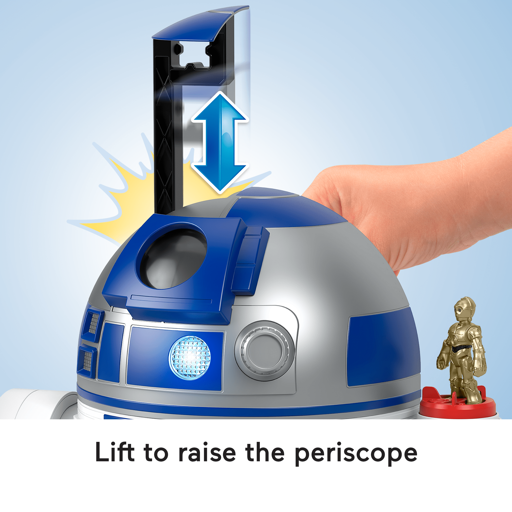 Imaginext Star Wars R2-D2 Toy With Lights Sounds & C-3Po Diecast Character Key For Kids